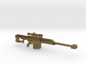 Barrett 50bmg Keychain Without Bipod in Natural Bronze