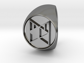 Custom Signet Ring 16 in Polished Silver