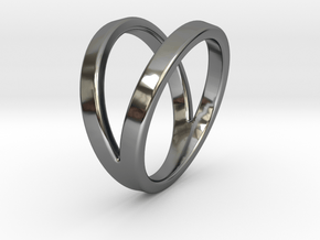 Split Ring Size US 8 in Fine Detail Polished Silver