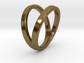 Split Ring Size US 8 in Polished Bronze