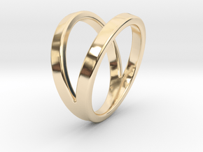 Split Ring Size US 8 in 14k Gold Plated Brass