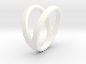 Split Ring Size US 8 in White Processed Versatile Plastic