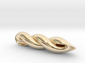 mathematical embrace  in 14k Gold Plated Brass