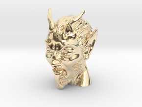 Krampus the Christmas Demon in 14k Gold Plated Brass