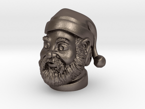 Santa Claus  in Polished Bronzed Silver Steel