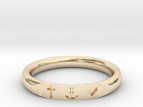 Faith Hope Love in 14k Gold Plated Brass