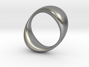 Double Globe Ring in Natural Silver: 6 / 51.5