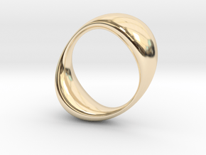 Double Globe Ring in 14k Gold Plated Brass: 6 / 51.5
