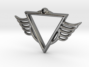 tri-cir wings in Fine Detail Polished Silver