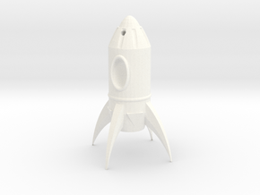 Fallout Rocket Keyring (Practical) in White Processed Versatile Plastic