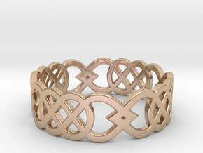 Size 8 Knot C3 in 14k Rose Gold Plated Brass