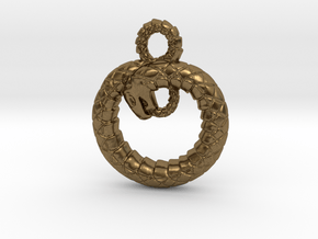 Ouroboros Pendant in Natural Bronze