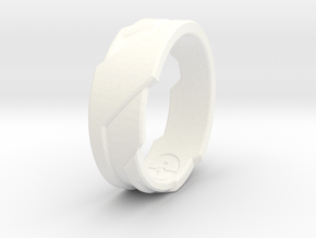 Ring Size N 1/2 (US Size 6 3/4) in White Processed Versatile Plastic