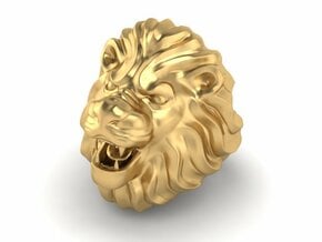 LION RING SIZE 9 1/4 in Polished Brass