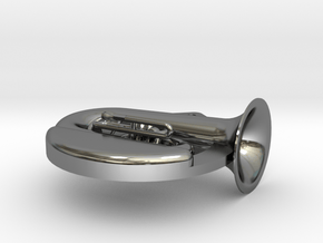 Tuba in Fine Detail Polished Silver