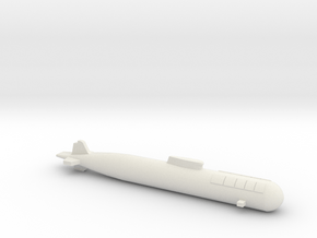 Papa class SSN, Full Hull, 1/1800 in White Natural Versatile Plastic