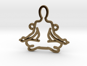 Meditation Yoga Lotus Pose in Polished Bronze