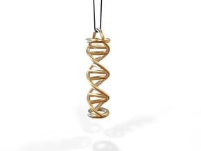 Pendant DNA in Polished Gold Steel