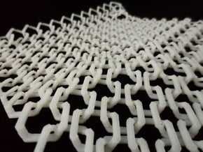 Chainmail Medium Hoops in White Natural Versatile Plastic