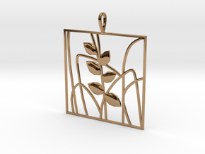 Plant and grass Alhendin pendant in Polished Brass