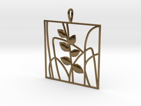Plant and grass Alhendin pendant in Polished Bronze