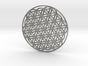 Flower of Life in Fine Detail Polished Silver: Extra Large