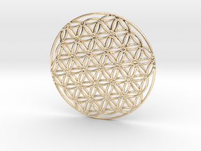 Flower of Life in 14k Gold Plated Brass: Extra Large