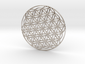 Flower of Life in Rhodium Plated Brass: Extra Large
