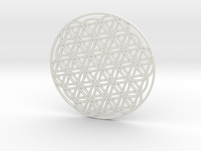 Flower of Life in White Natural Versatile Plastic: Extra Large