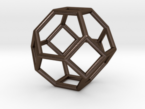 0268 Truncated Octahedron E (a=1сm) #001 in Polished Bronze Steel