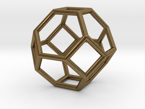 0268 Truncated Octahedron E (a=1сm) #001 in Natural Bronze
