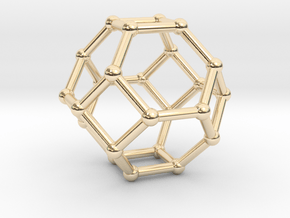 0373 Truncated Octahedron V&E (a=1сm) #002 in 14K Yellow Gold