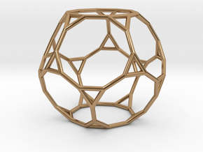 0270 Truncated Dodecahedron E (a=1cm) #001 in Polished Brass