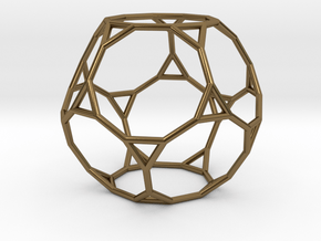 0270 Truncated Dodecahedron E (a=1cm) #001 in Polished Bronze