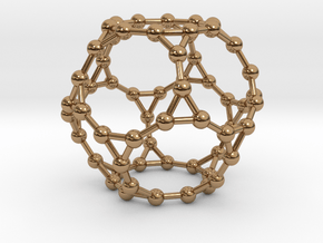 0384 Truncated Dodecahedron V&E (a=1сm) #003 in Polished Brass