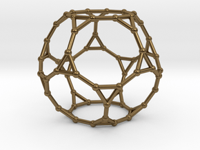 0383 Truncated Dodecahedron V&E (a=1сm) #002 in Polished Bronze