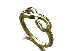 Infiniti Ring  in Polished Bronze Steel