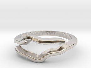 Twisting Ring 2 in Rhodium Plated Brass