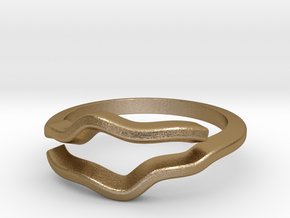 Twisting Ring 2 in Polished Gold Steel