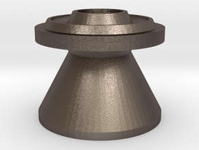 B Size Flask Funnel in Polished Bronzed Silver Steel