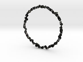 Bracelet of Cubes No.1 in Matte Black Steel