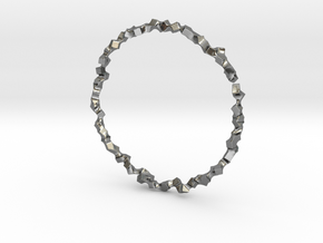 Bracelet of Cubes No.1 in Polished Silver