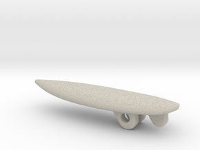 Surfboard Christmas Tree Ornament - Shortboard in Natural Sandstone