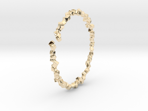 Bracelet of Cubes No.2 in 14k Gold Plated Brass