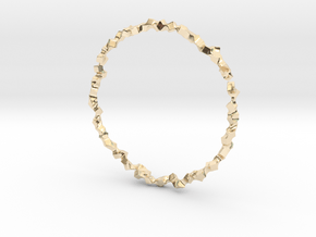Bracelet of Cubes No.1 in 14k Gold Plated Brass