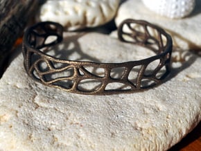 Bracelet abstract version #1 in Polished Bronze Steel