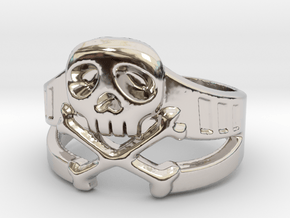  Space Captain Harlock | Ring Size 9 in Rhodium Plated Brass: 9 / 59