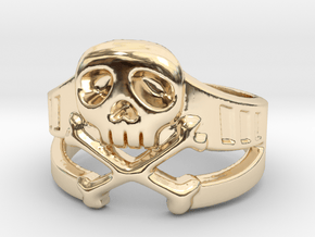 Space Captain Harlock | Ring Size 8 in 14k Gold Plated Brass: 8 / 56.75
