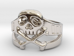  Space Captain Harlock | Ring Size 8 in Rhodium Plated Brass: 8 / 56.75