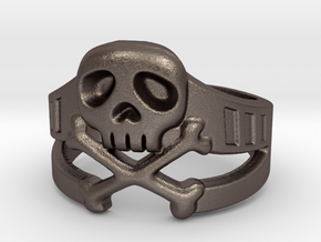  Space Captain Harlock | Ring Size 8 in Polished Bronzed Silver Steel: 8 / 56.75
